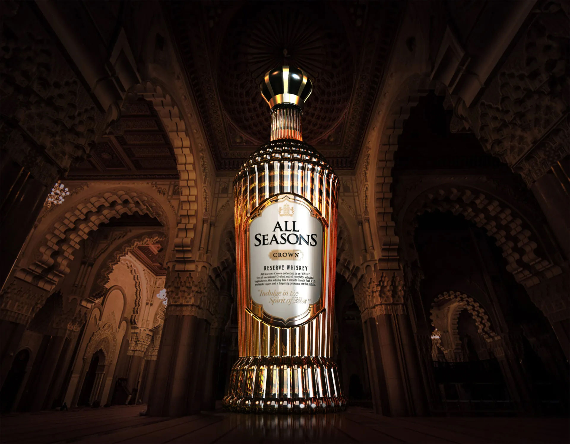 苏格兰Seasons Crown Whiskey威士忌-四季皇冠设计