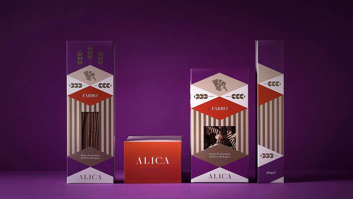 意大利面包装设计 复古风格！Alica意大利面包装设计