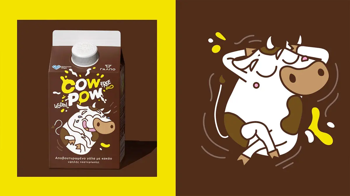 牛奶大胆有趣包装