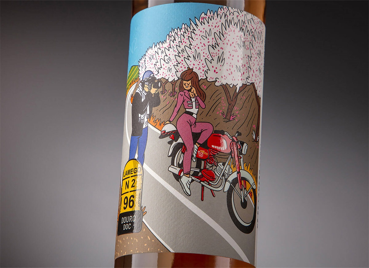 葡萄牙CPACK葡萄酒-骑行运动插画设计