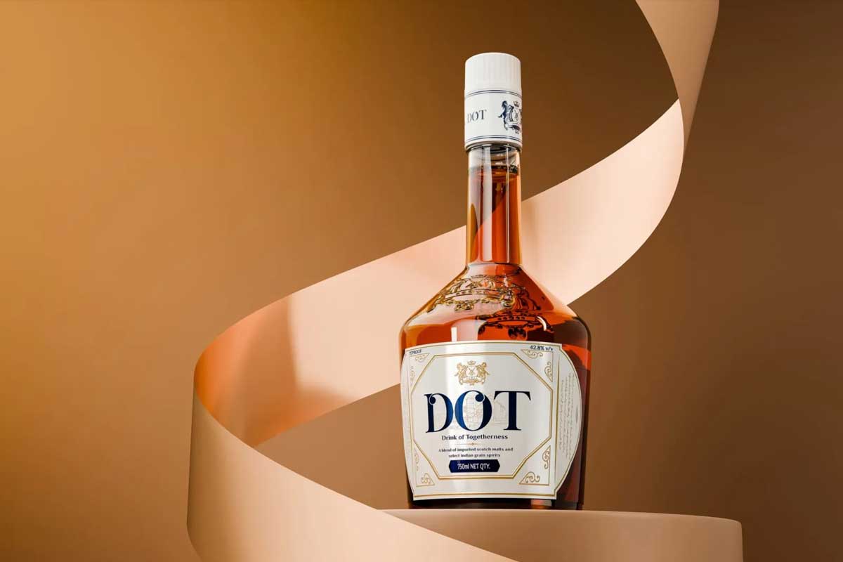 洋酒包装盒设计 DOT威士忌包装瓶设计