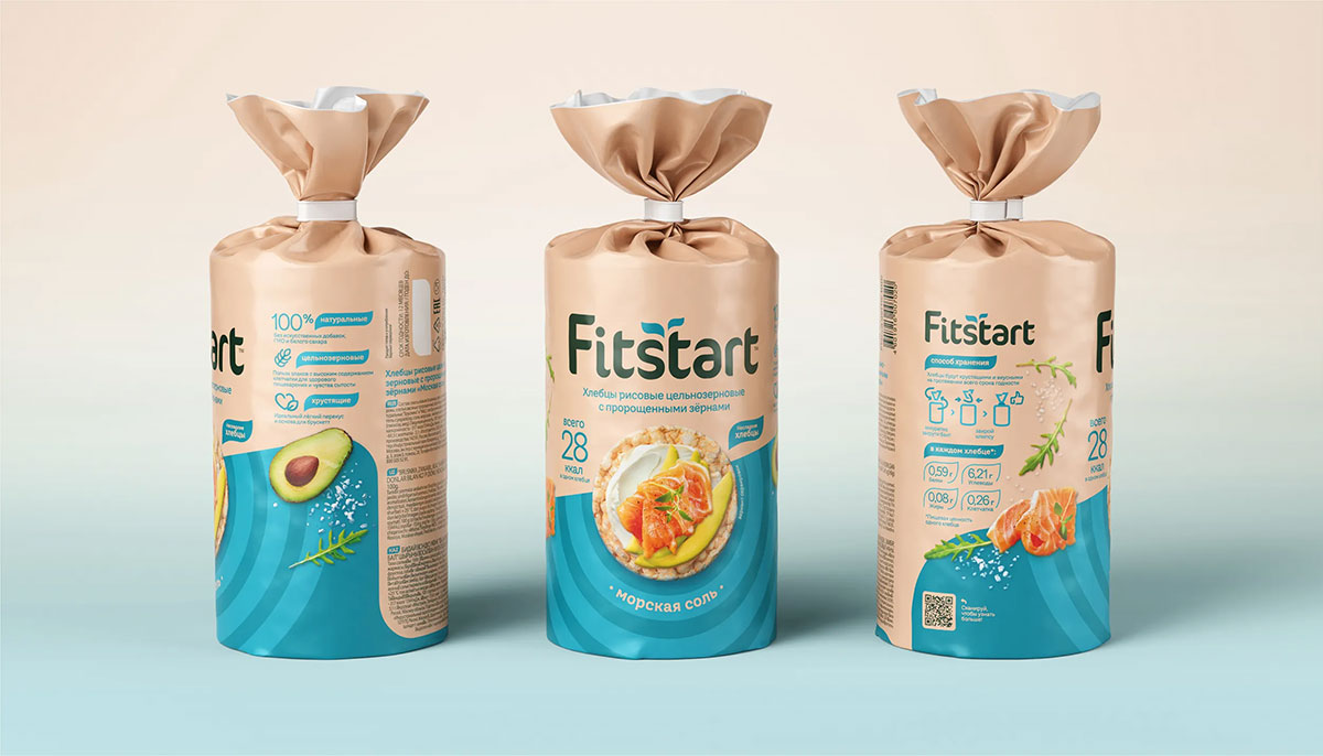 FITSTART健康零食包装设计、现代简约薯片包装