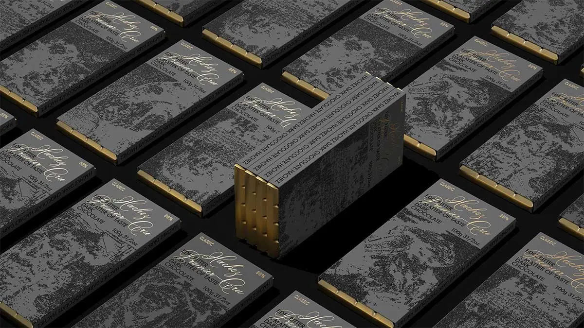 极简色调巧克力包装设计