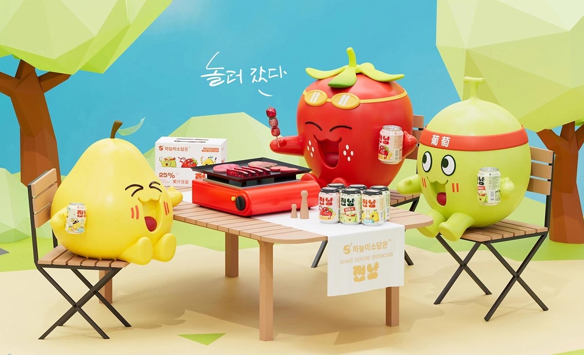 韩系果汁饮料包装设计