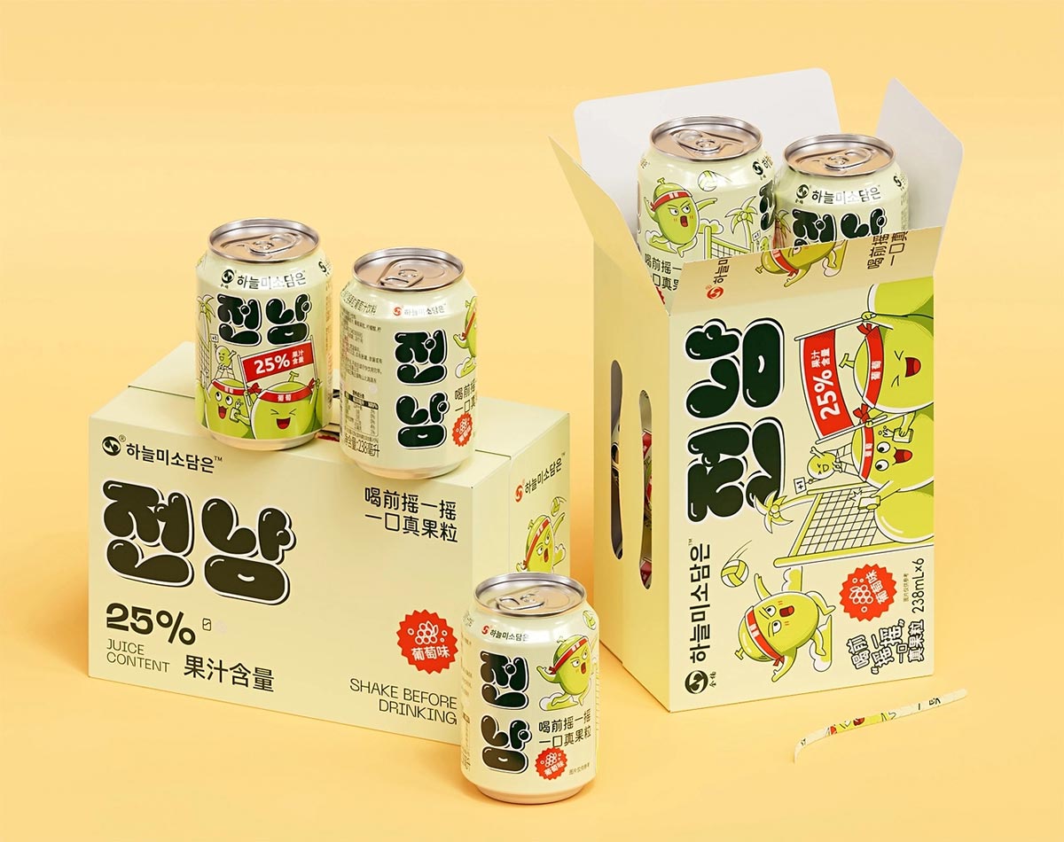韩系果汁饮料包装设计