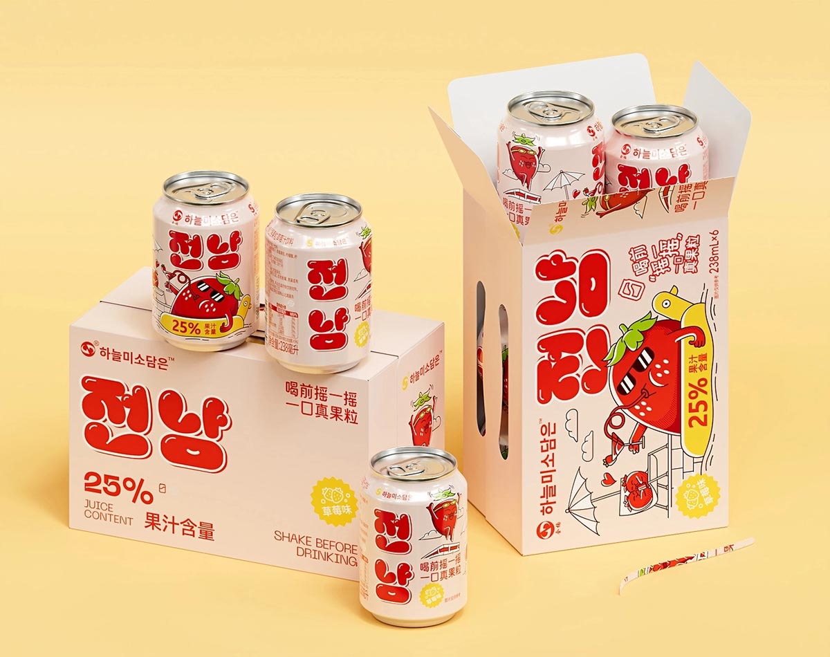 韩系果汁饮料包装设计
