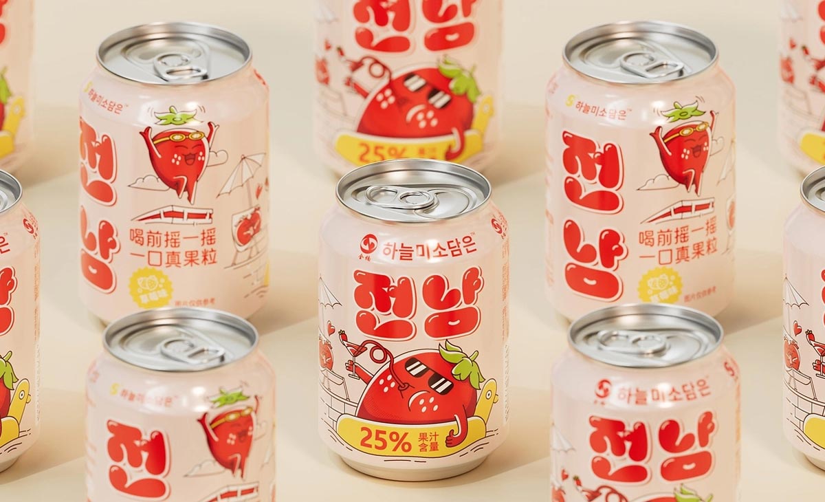 韩系果汁饮料包装设计
