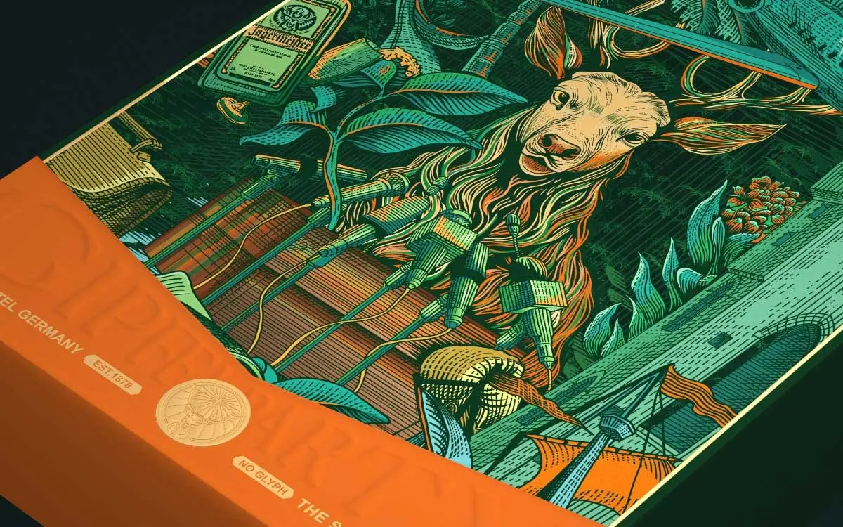 德国Jagermeister野格洋酒-鹿角插画设计