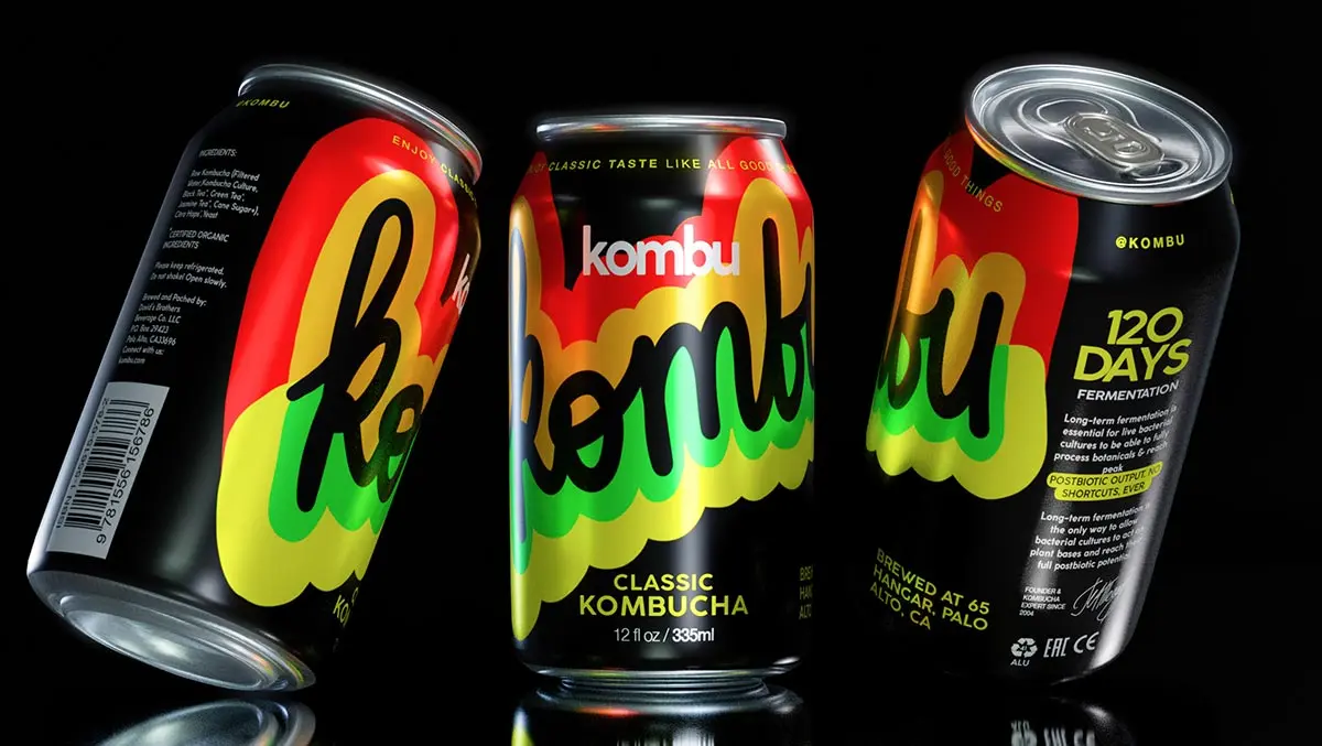 康普茶酒精饮品包装设计