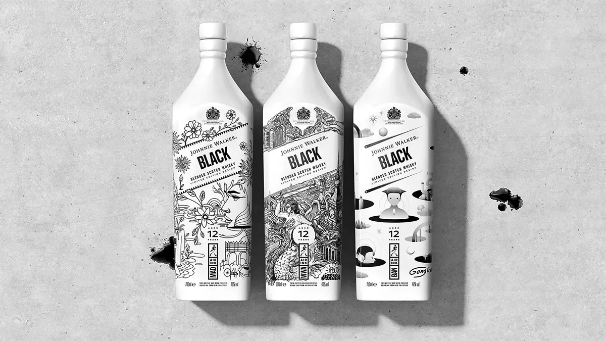 苏格兰JOHNNIE WALKER威士忌-街头插画设计