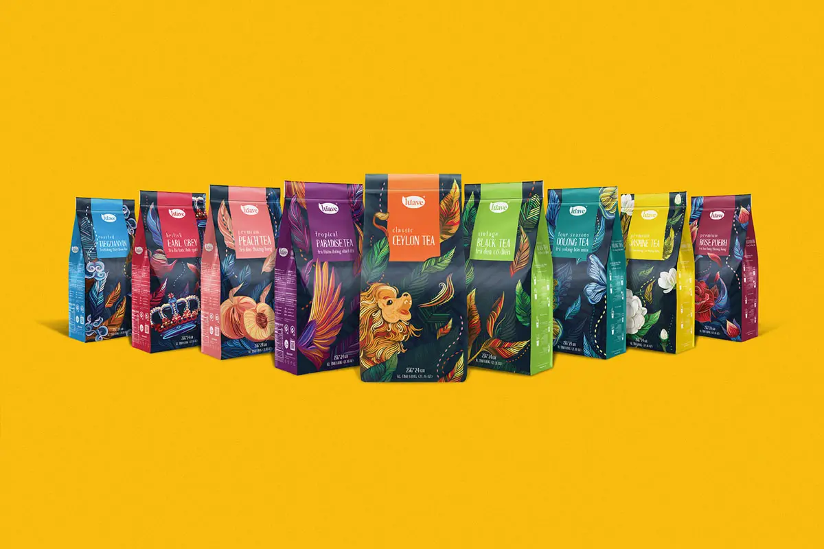 茶业包装袋设计 Luave Commercial Tea茶业包装设计