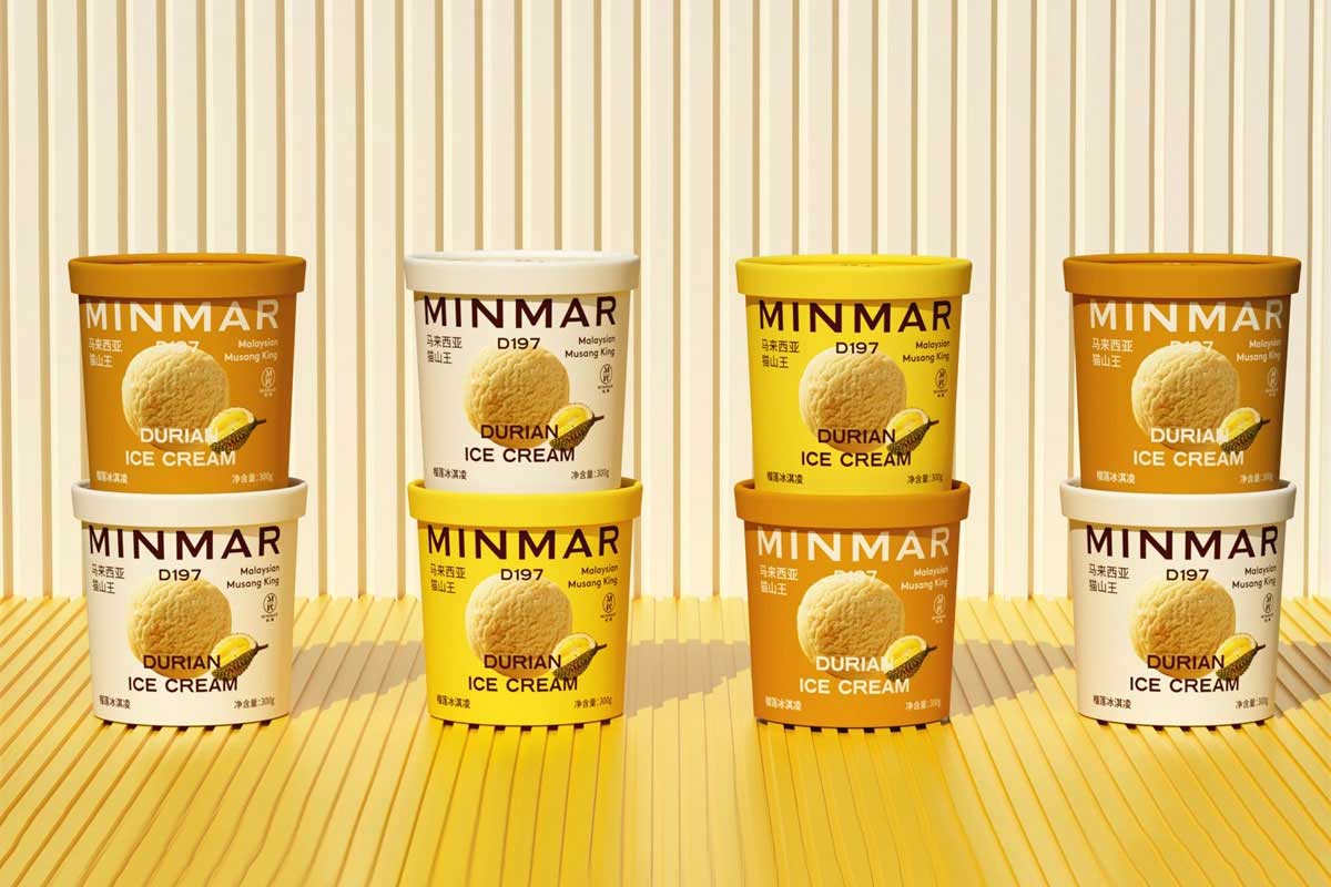 冰激凌包装设计 MINMAR品牌榴莲杯包装设计