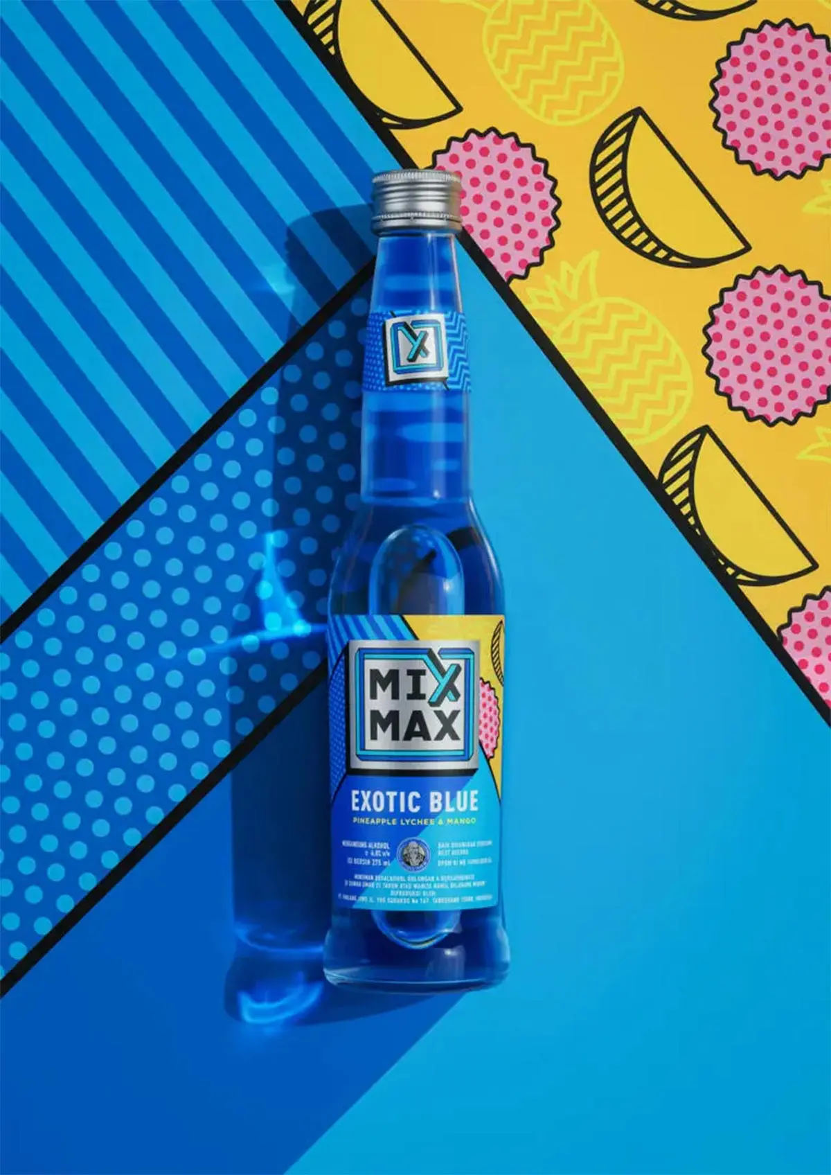 印度尼西亚MIX MAX鸡尾酒包装-波普艺术插画设计