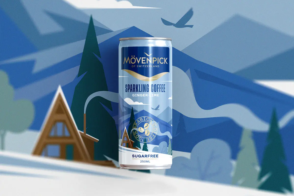 四季插画包装设计 MOVENPICK咖啡饮品包装设计