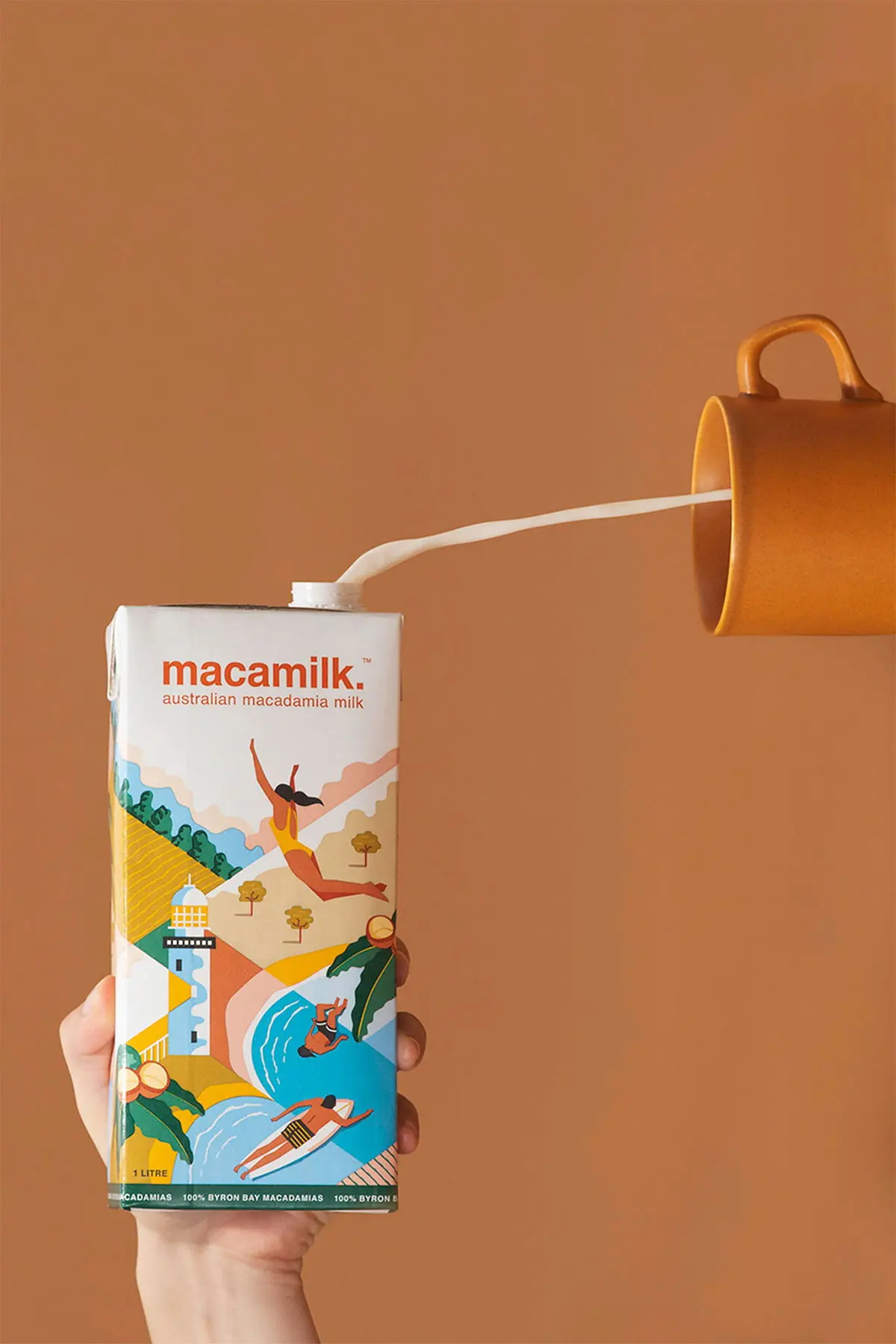 澳大利亚Macamilk乳制品包装-田园插画设计