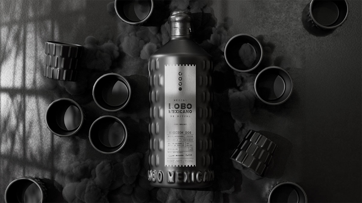墨西哥Lobo Mexicano's龙舌兰酒包装-山脉森林设计