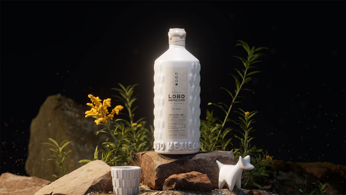 墨西哥Lobo Mexicano's龙舌兰酒包装-山脉森林设计