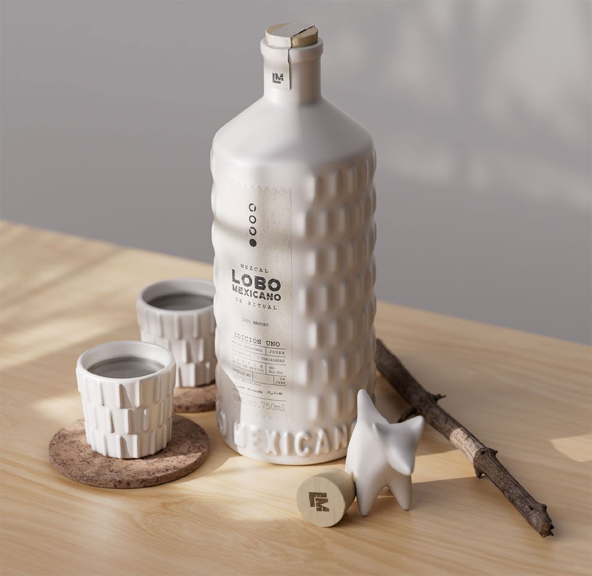 墨西哥Lobo Mexicano's龙舌兰酒包装-山脉森林设计