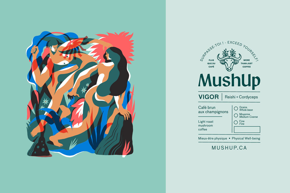 加拿大Mushup咖啡-插画设计