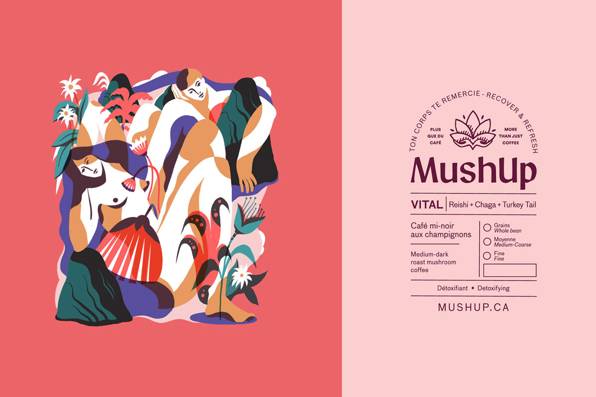 加拿大Mushup咖啡-插画设计