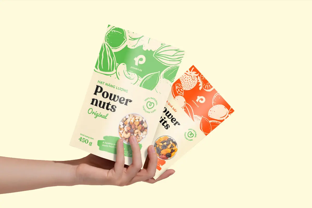 农产品包装设计 POWERNUTS坚果包装设计