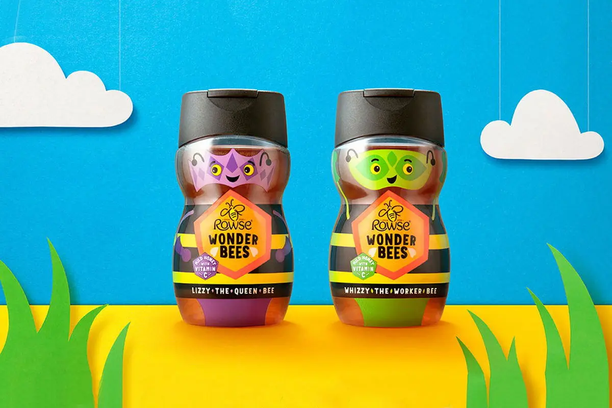 蜂蜜瓶子包装设计  Rowse Wonder Bees蜂蜜包装设计