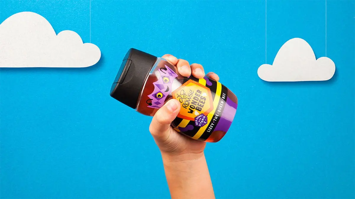 蜂蜜插画包装设计