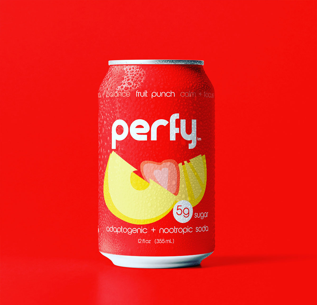 Perfy苏打水瓶包装设计、健康饮品包装设计