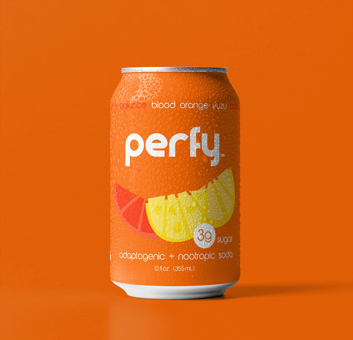 Perfy苏打水瓶包装设计、健康饮品包装设计