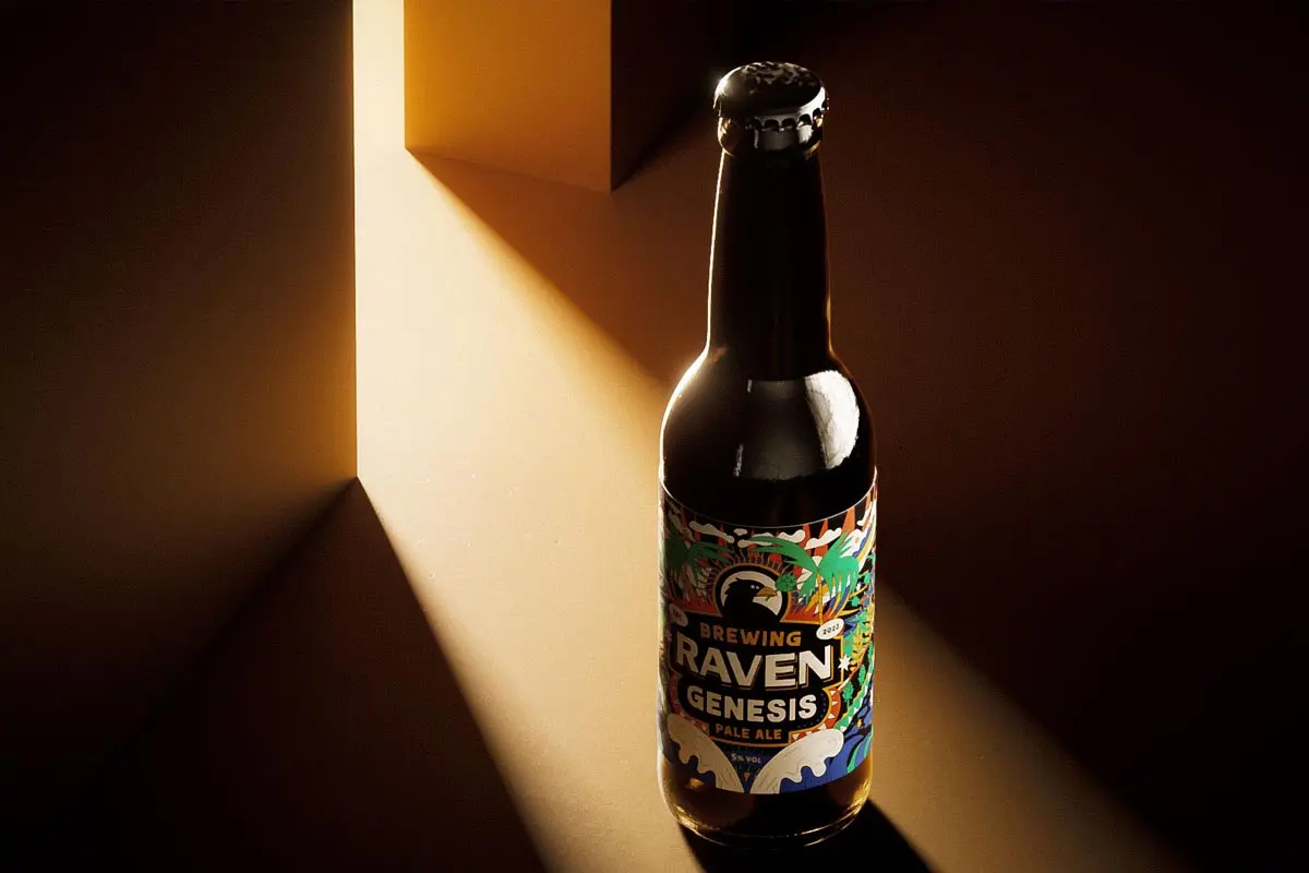 热带风情啤酒瓶设计 RAVEN啤酒包装设计