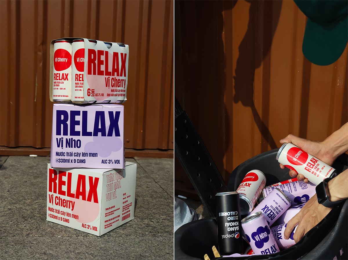 越南Relax果汁-简约时尚插画设计