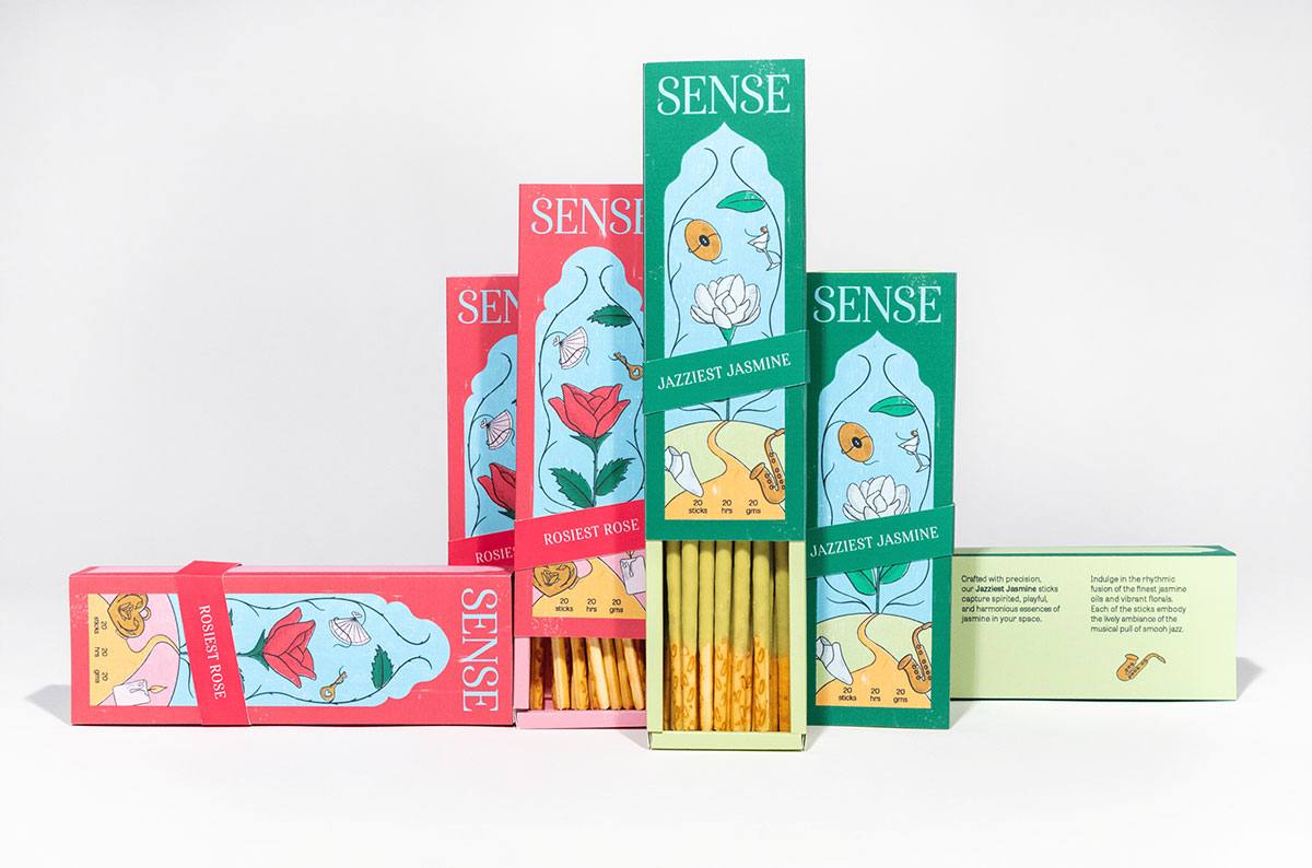 SENSE香熏包装盒设计、SENE包装设计