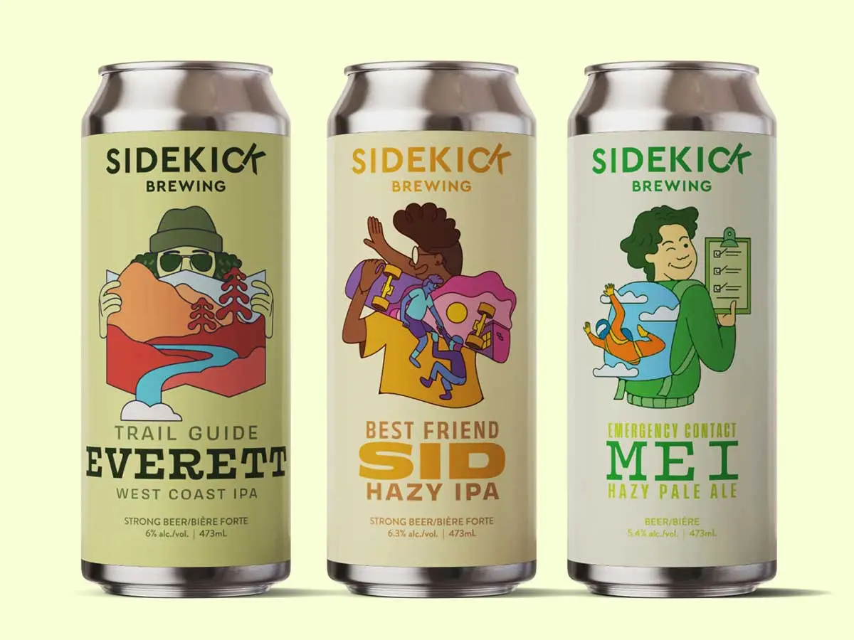 加拿大SIDEKICK啤酒包装-优美绘画设计