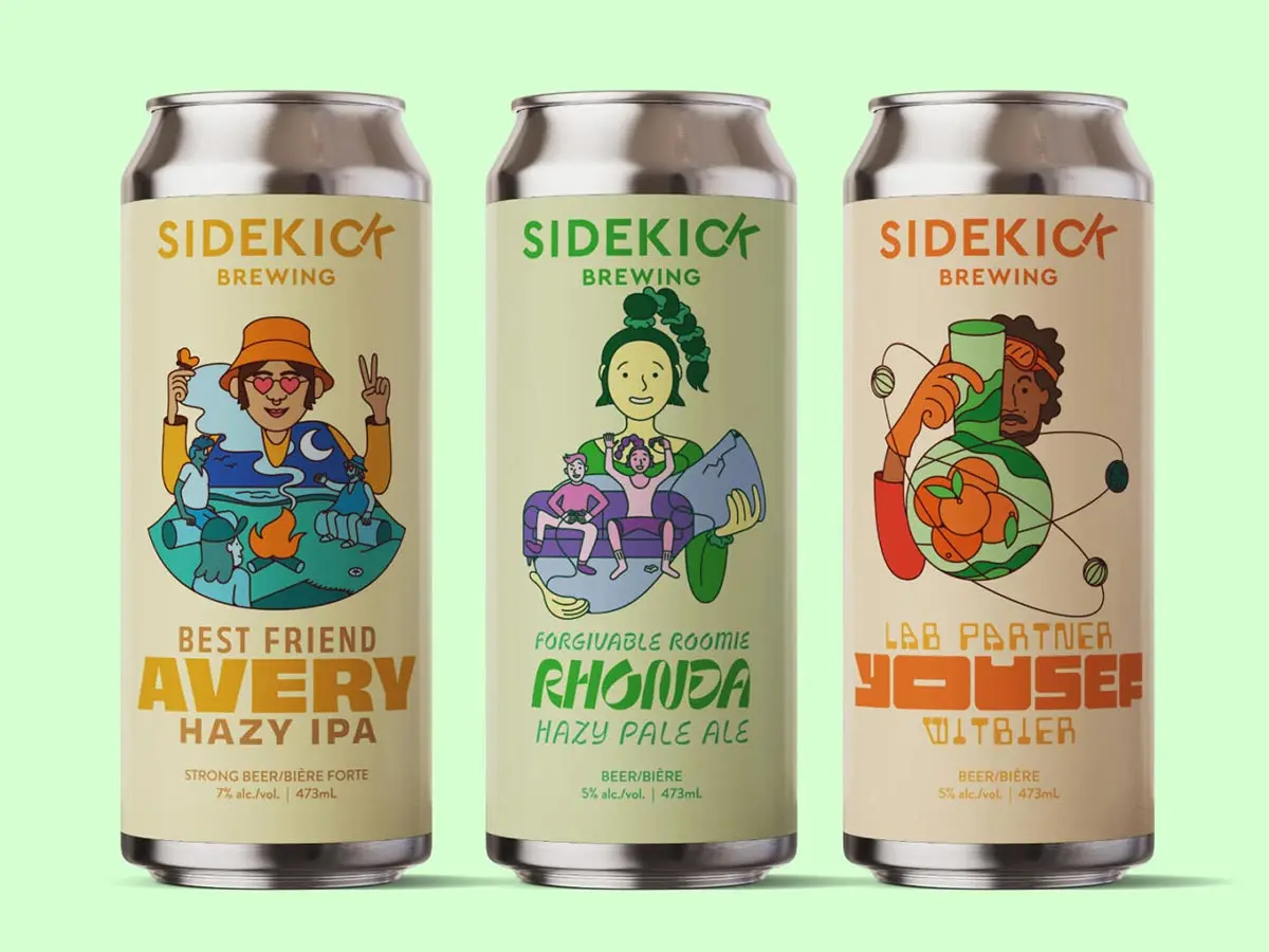 加拿大SIDEKICK啤酒包装-优美绘画设计