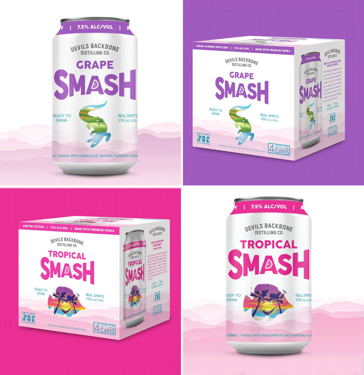 德国SMASH鸡尾酒片-海洋生物插画设计