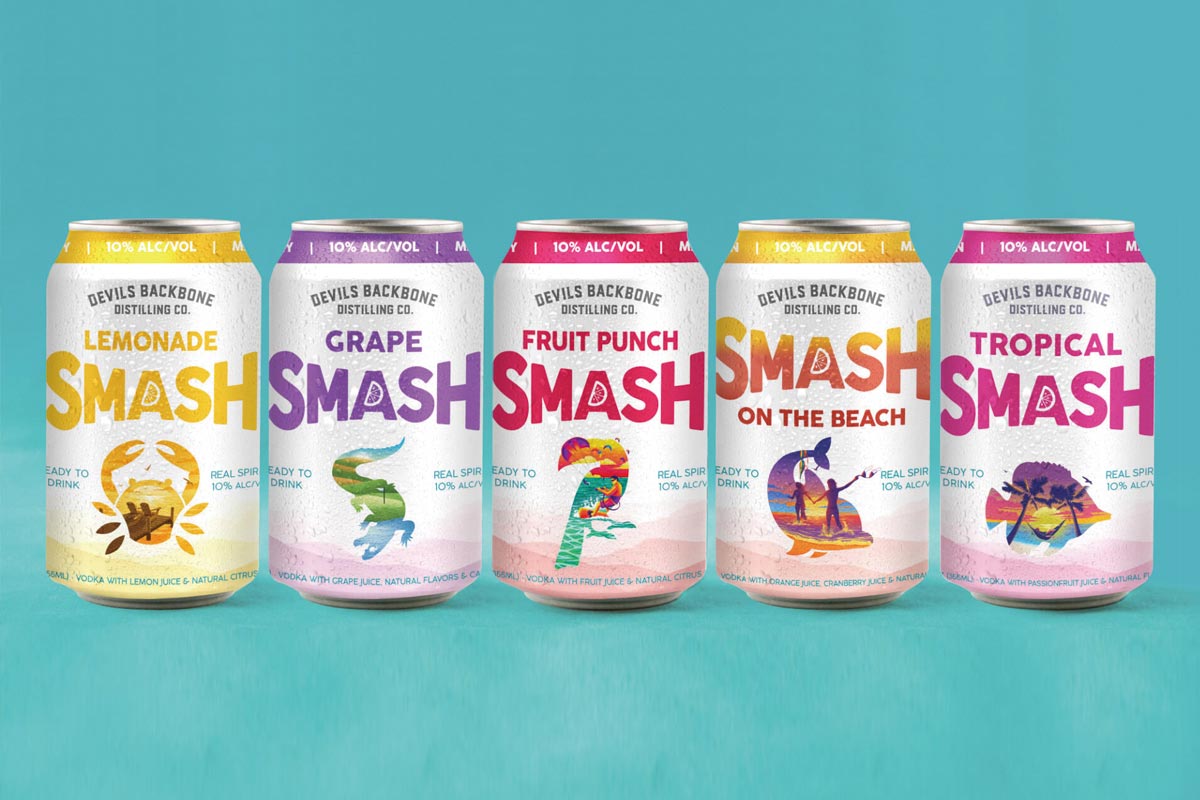 德国SMASH鸡尾酒片-海洋生物插画设计