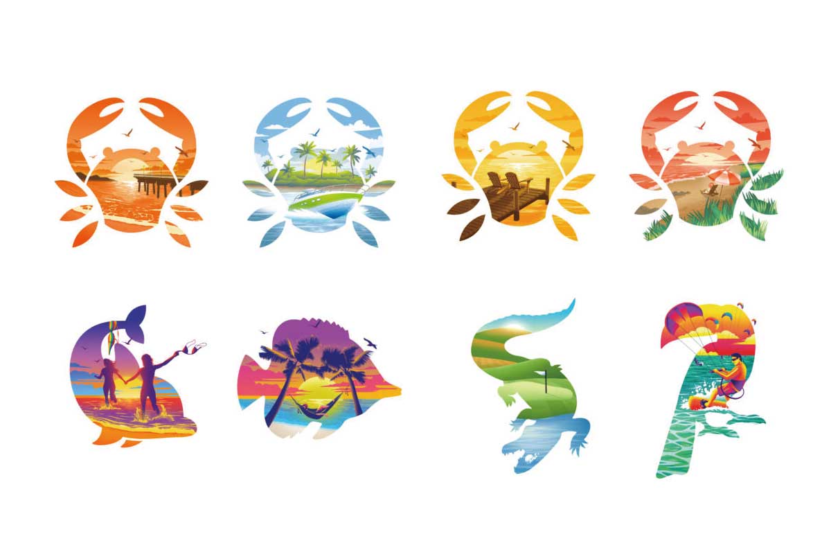 德国SMASH鸡尾酒片-海洋生物插画设计