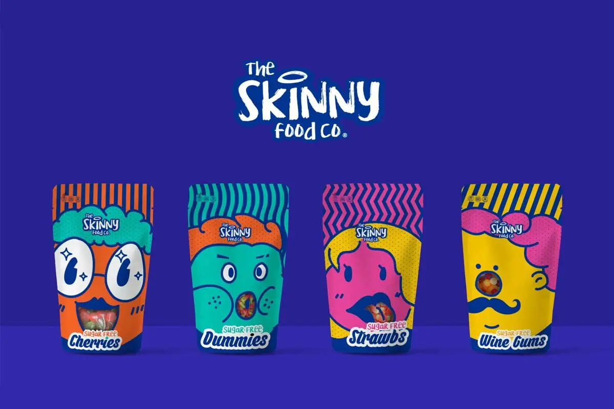 抽象IP插画包装设计 SUGAR FREE糖果包装设计