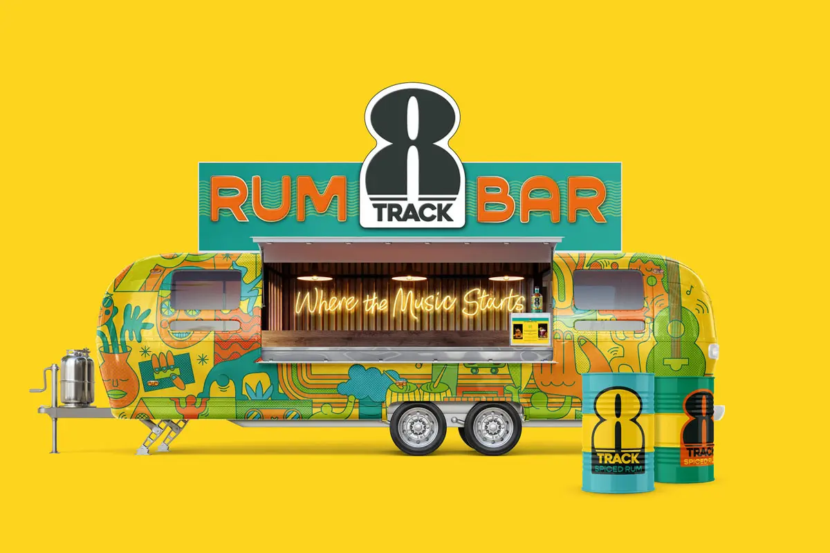 欢乐插图包装设计 8Track朗姆酒包装设计