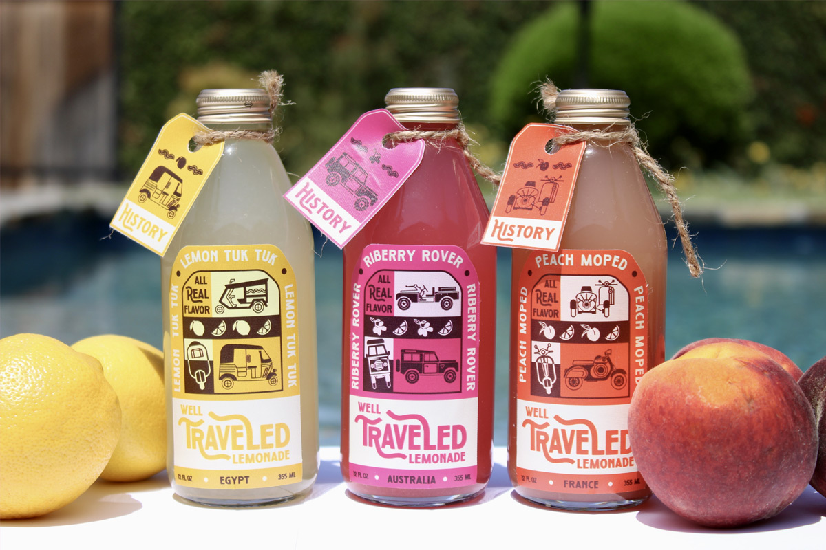 澳大利亚Well Traveled Lemonade柠檬水-嘟嘟车插画设计