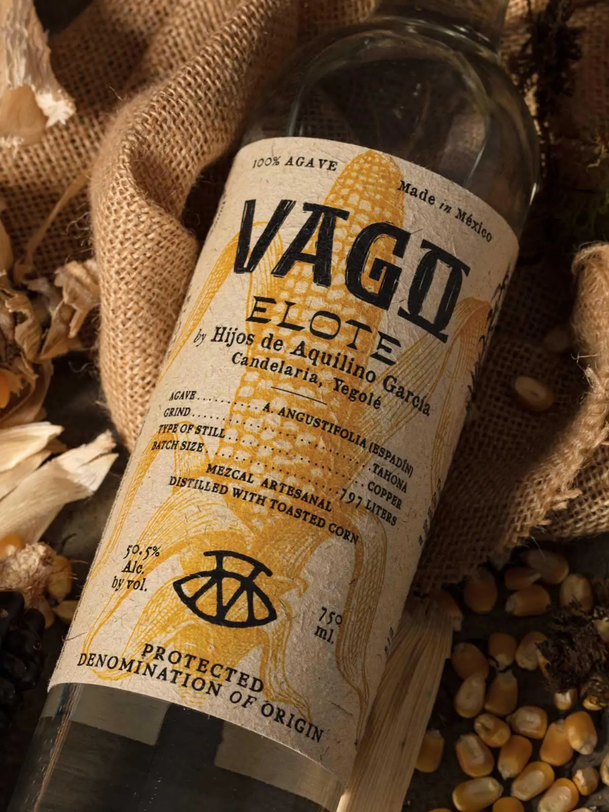 墨西哥Mezcal Vago龙舌兰酒-复古怀旧插画设计