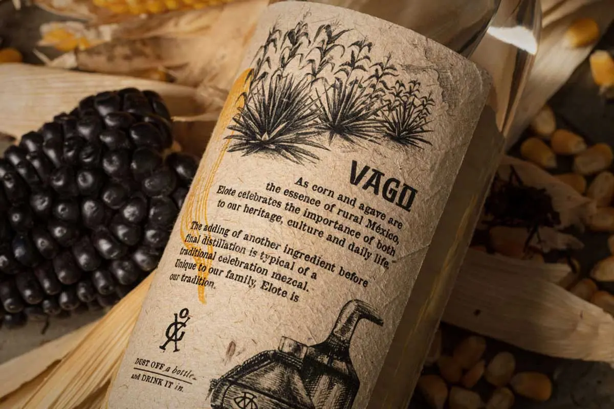 墨西哥Mezcal Vago龙舌兰酒-复古怀旧插画设计