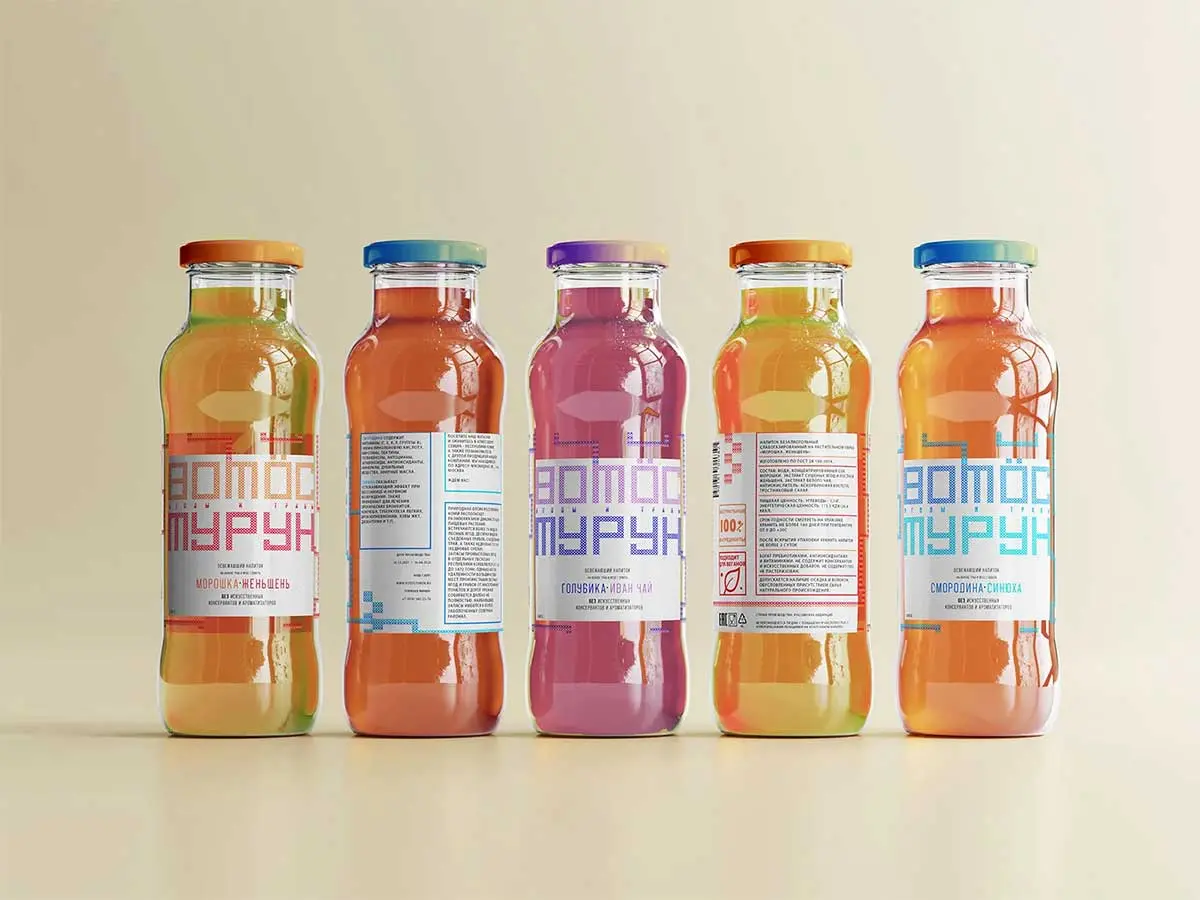 饮料玻璃瓶包装设计