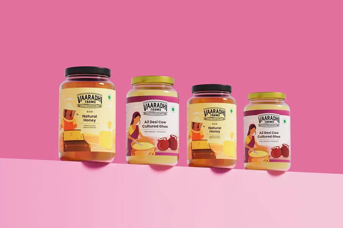 瓦拉迪农场包装设计  Vaaradhi有机蜂蜜包装设计