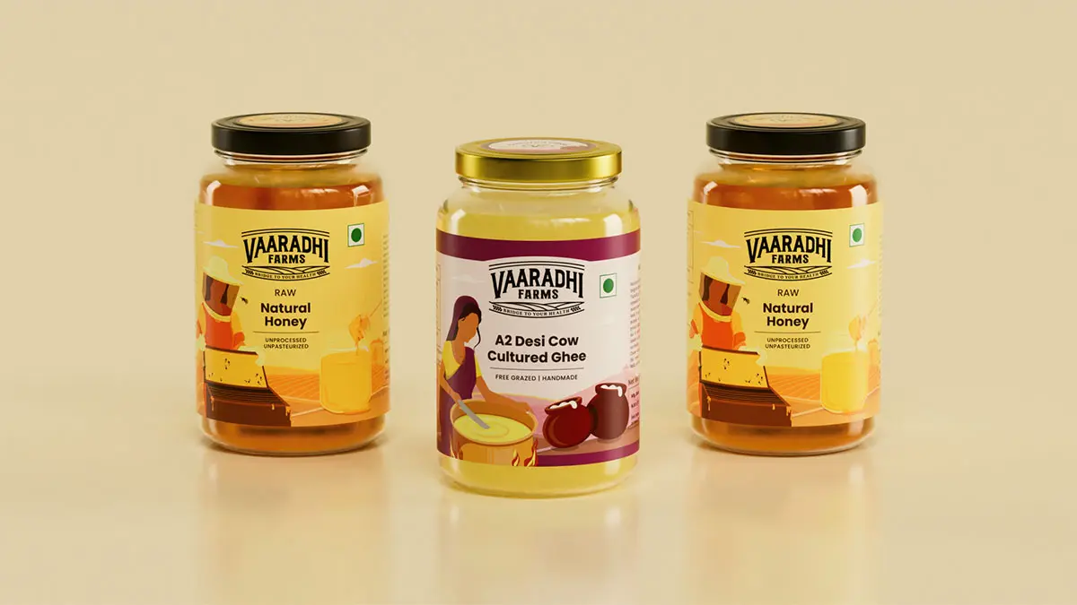 农场蜂蜜包装设计图片