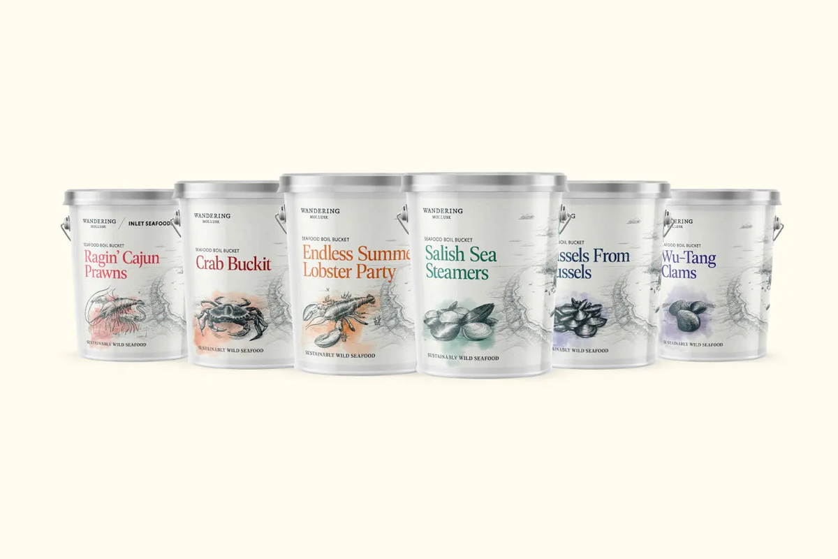 环保海鲜桶设计、创意水产品包装