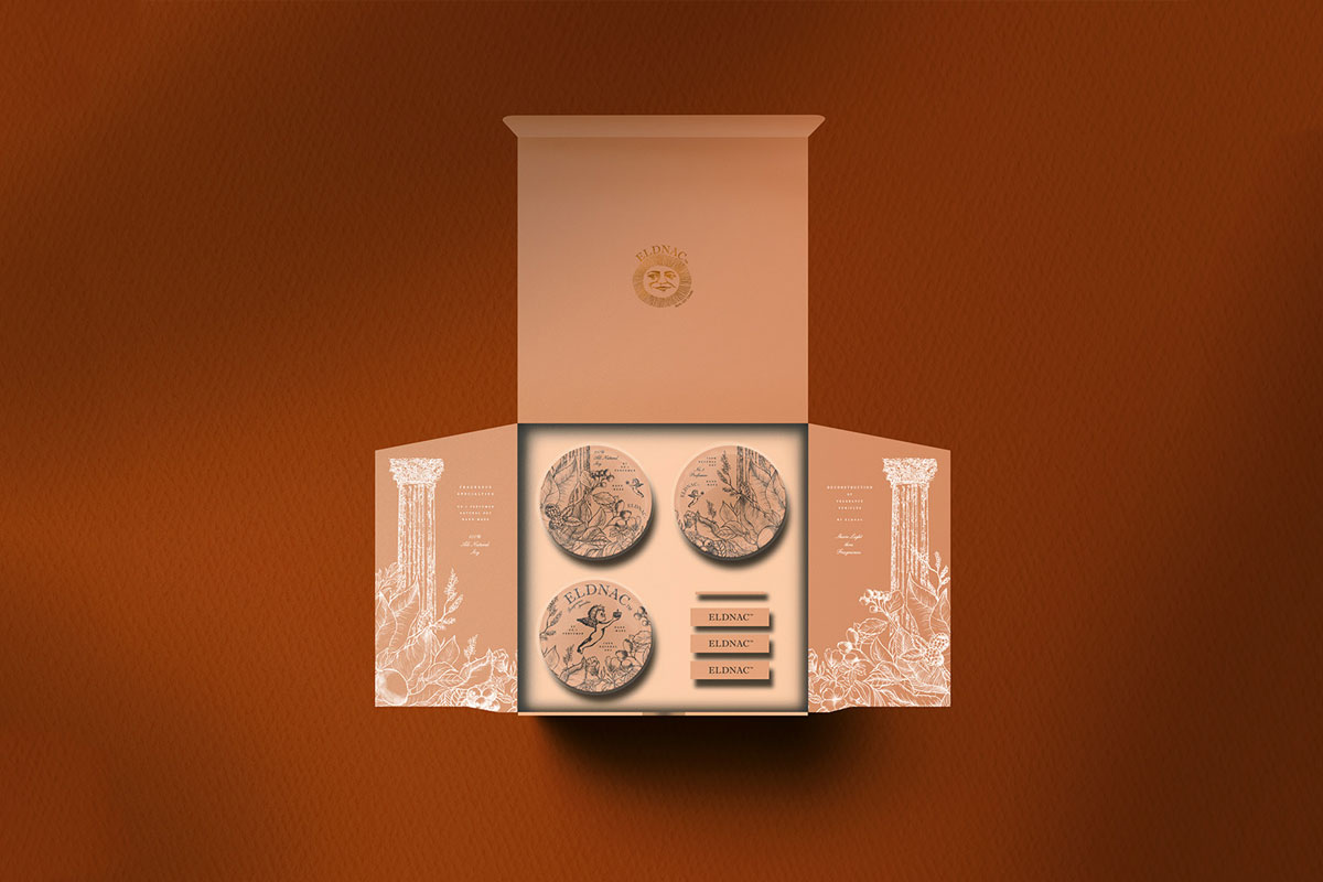神话插画包装盒设计 西班牙ELDNAC香薰包装设计