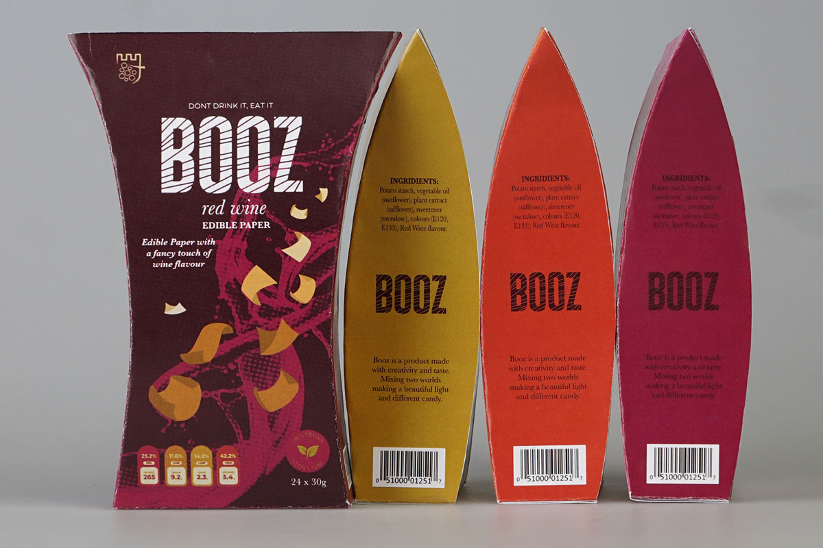 葡萄酒纸盒包装设计 BOOZ葡萄酒异形包装盒设计