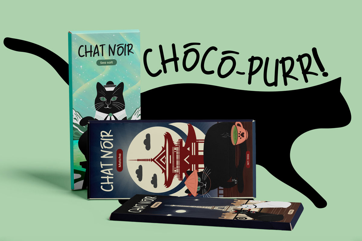 CHAT NOIR巧克力，高端食品包装设计