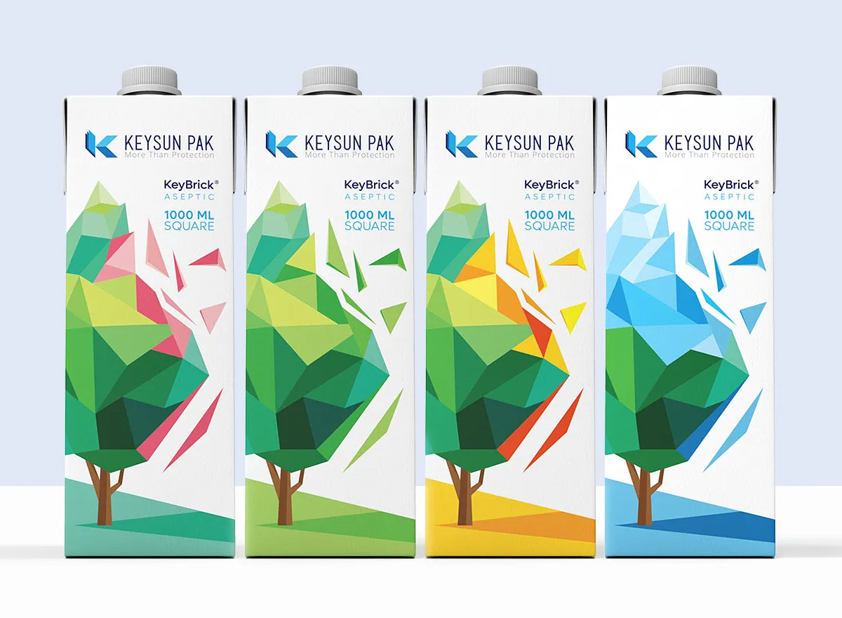 伊朗KEYSUN PAK乳制品纸盒包装设计